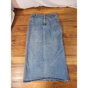 Vintage Claudio Nucci Denim Jean Midi Skirt  Size 5-6 Distressed